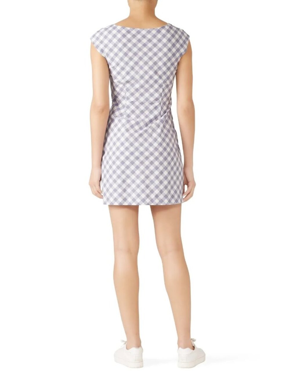 Saylor Hadleigh Purple White Gingham Cap Sleeve Dress Women's Size X-Large XL - Picture 3 of 9